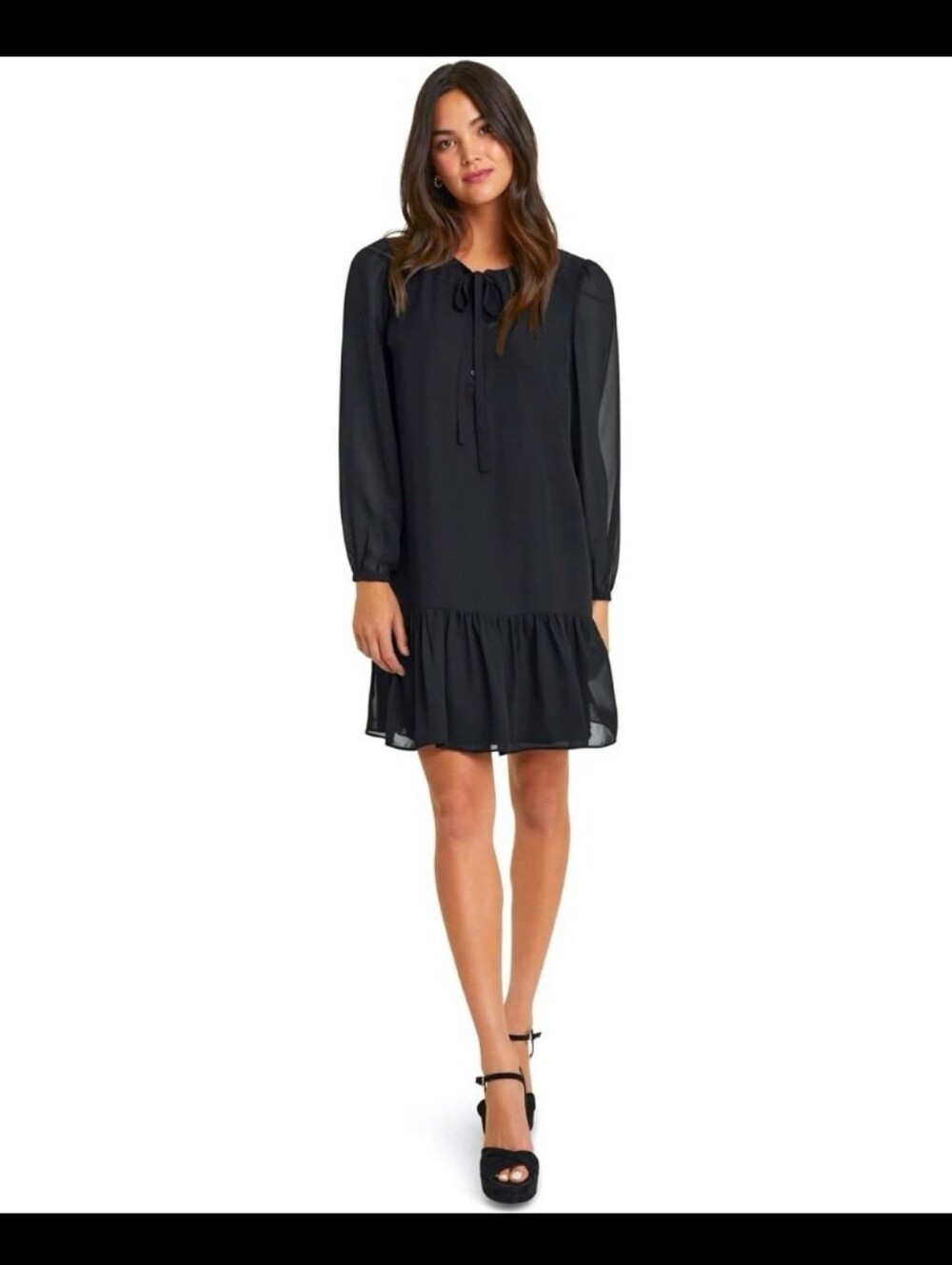 Draper James Black Drop Waist Dress